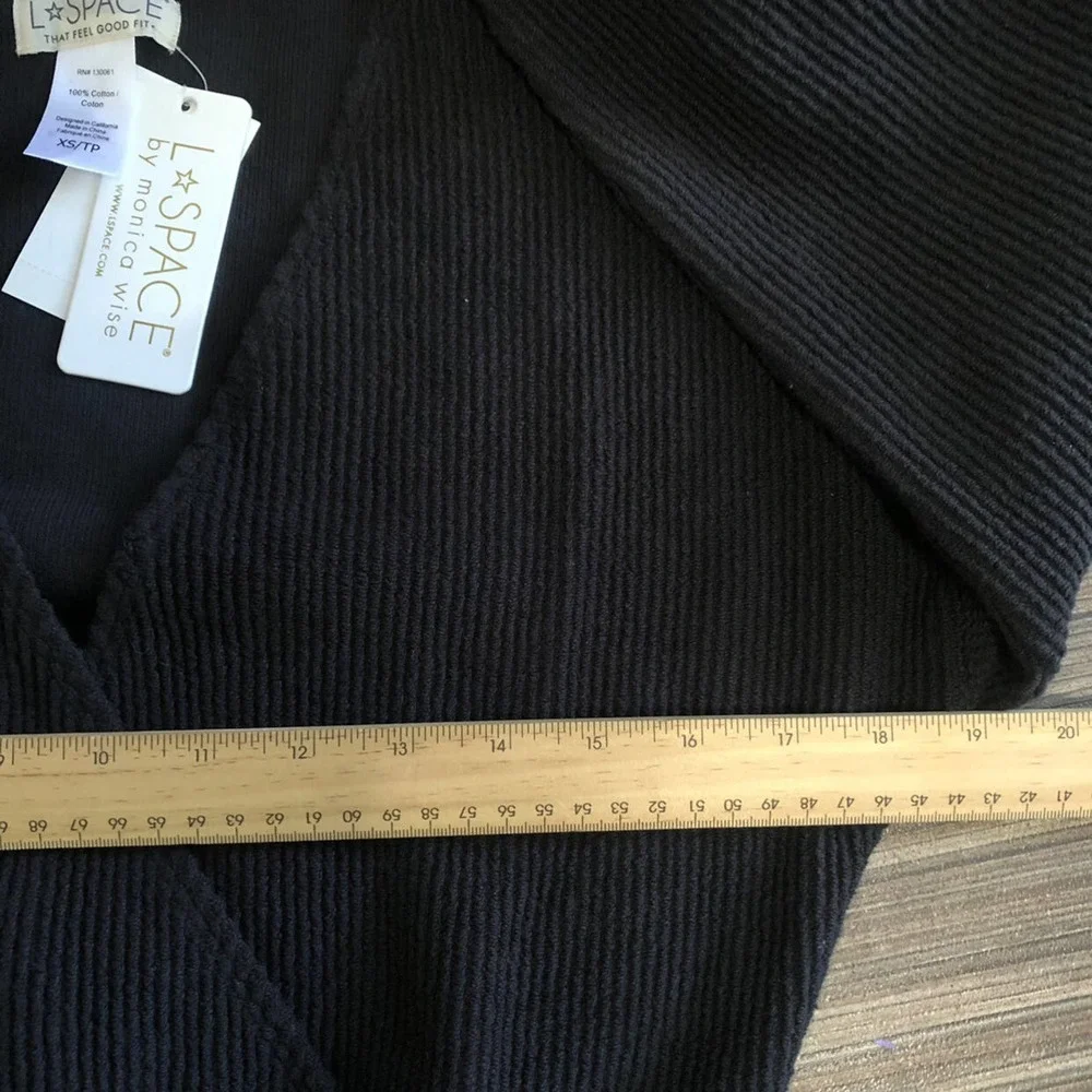 NWT L*Space Coastin’ Jumper Black Knit Cotton